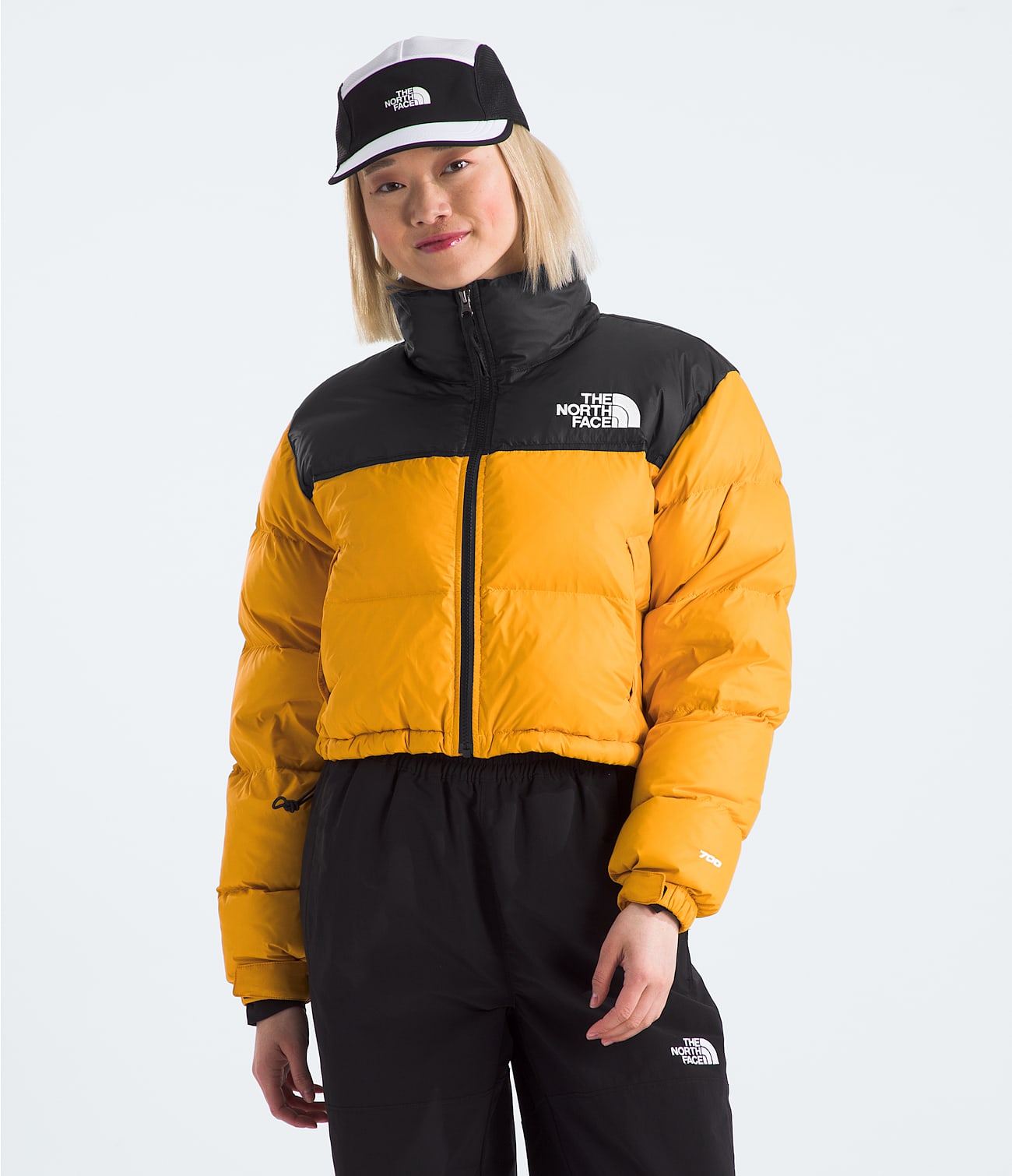 The north face orange fashion nuptse