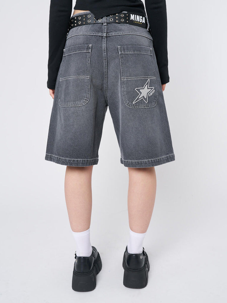 Women's Naida Star Jorts - Black