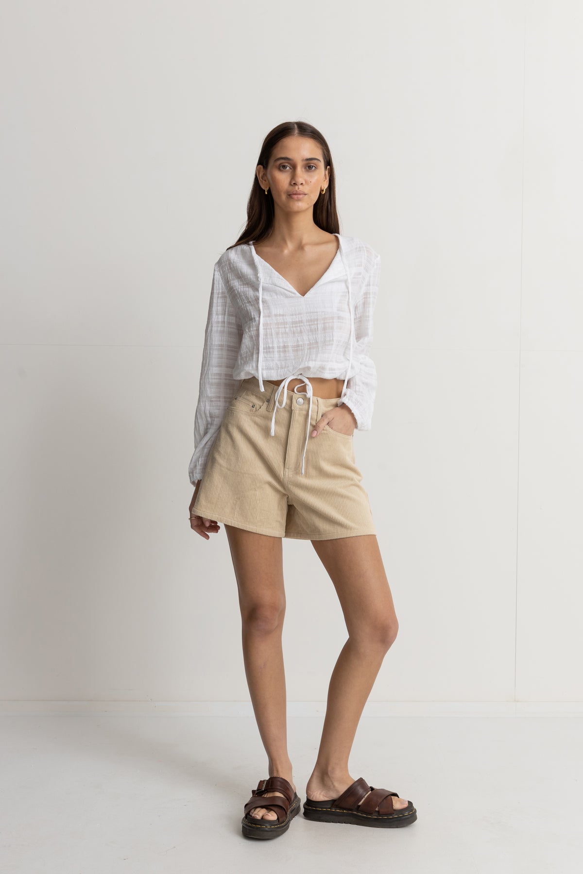 Women's Corduroy Staple Shorts - Cream