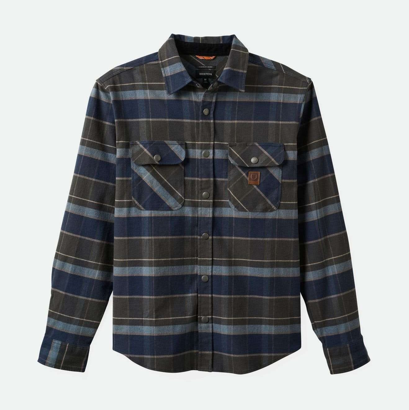 Men's Builders Bowery Stretch WR Flannel - Washed Navy/Black/Coronet Blue