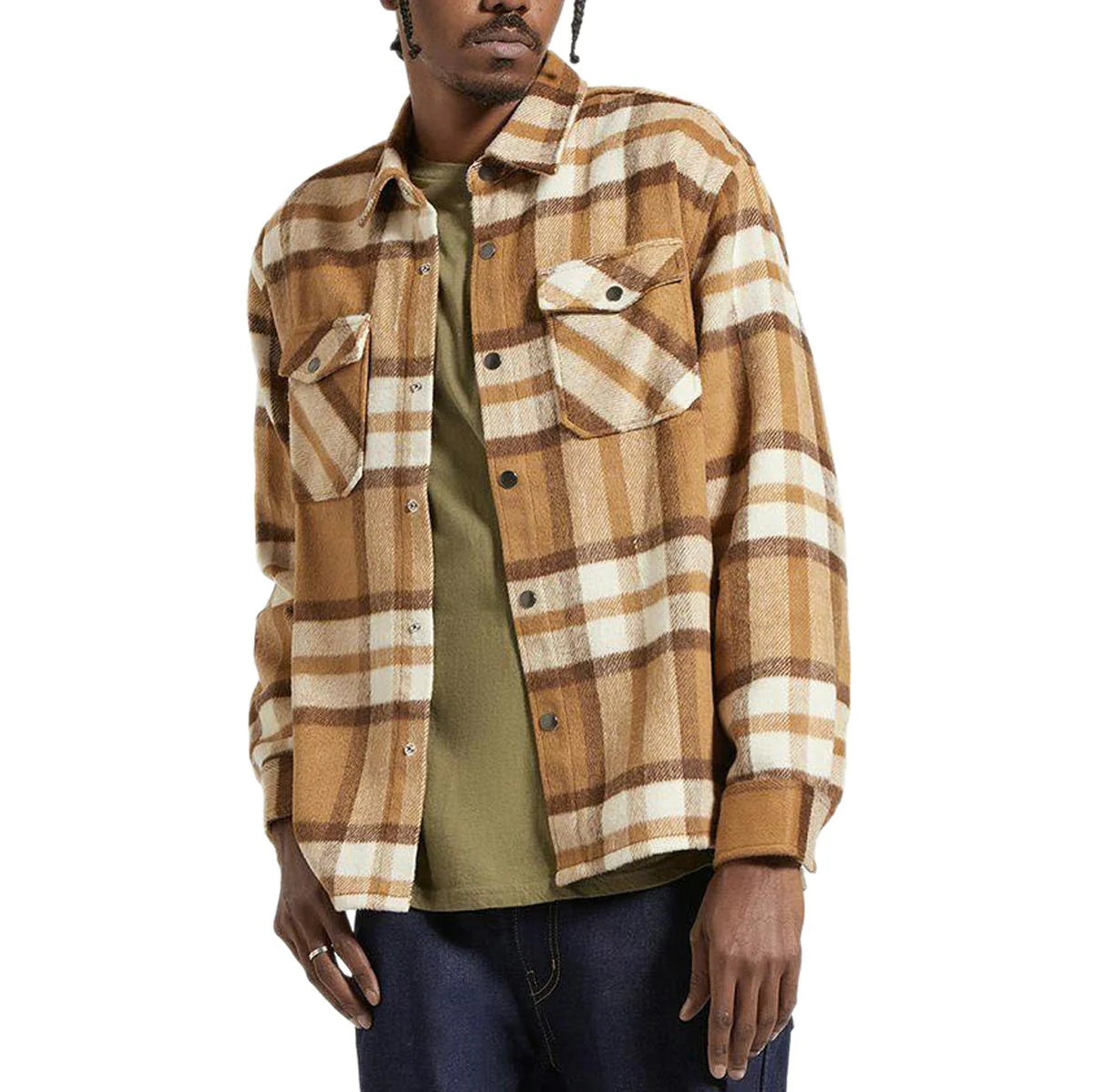 Men's Selden Soft Brushed Flannel  - Tan/Bison