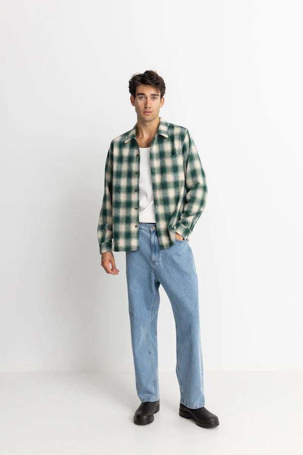 Men's Plaid Long Sleeve Flannel - Green