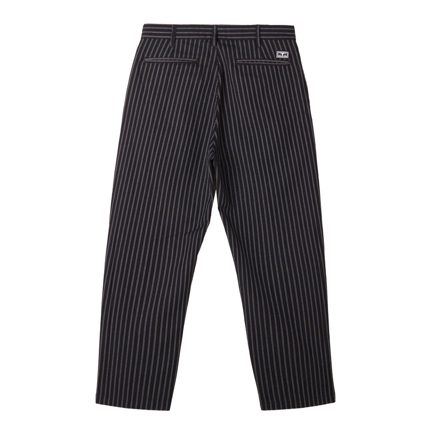 Men's Obey Fubar Pleated Pant - Vulcan Navy Stripe