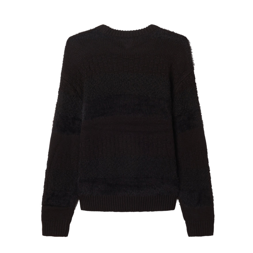 Men s Obey Charles Crewneck Sweater Black Belmont Army WP