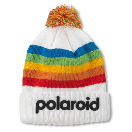 Polaroid Pillow Line Knit Hat - White/Multi