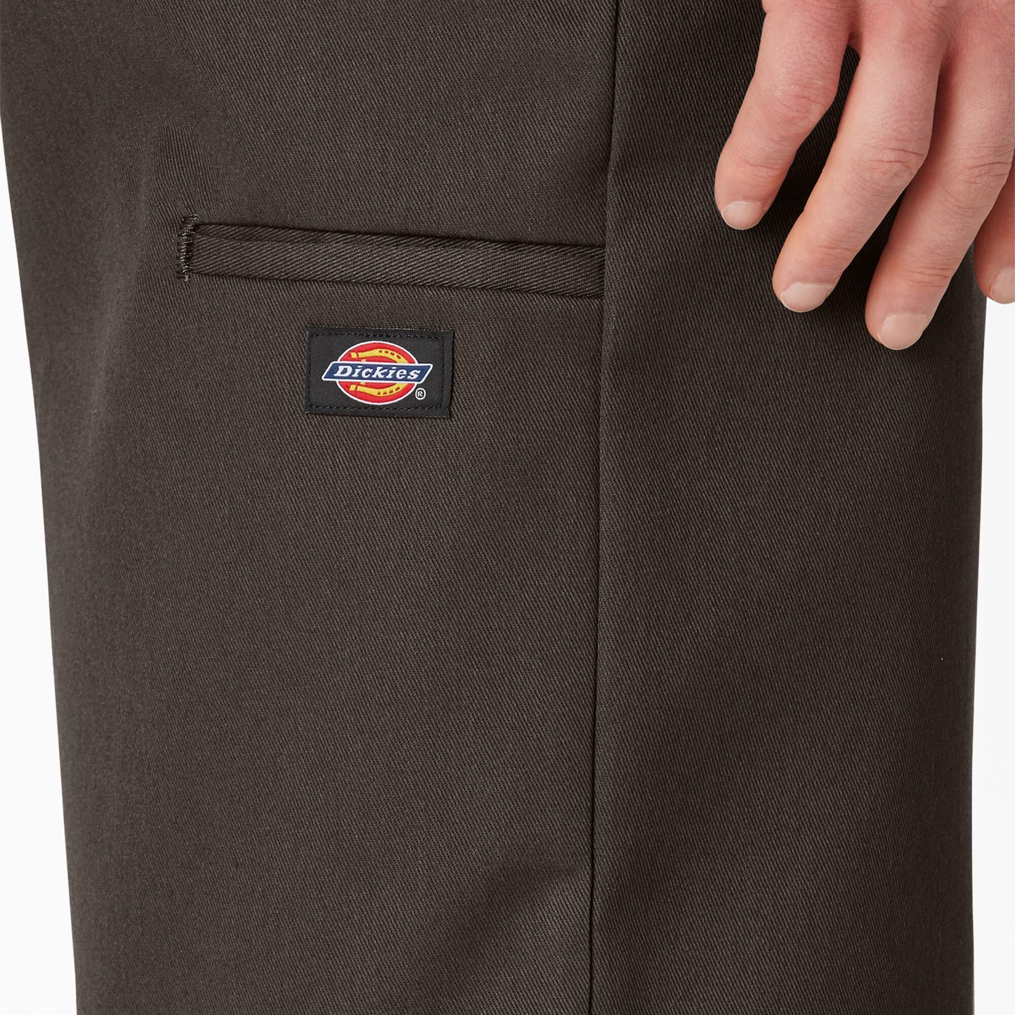 Men's Dickies Loose Fit Flat Front Work Shorts 13" 42283 - Dark Brown