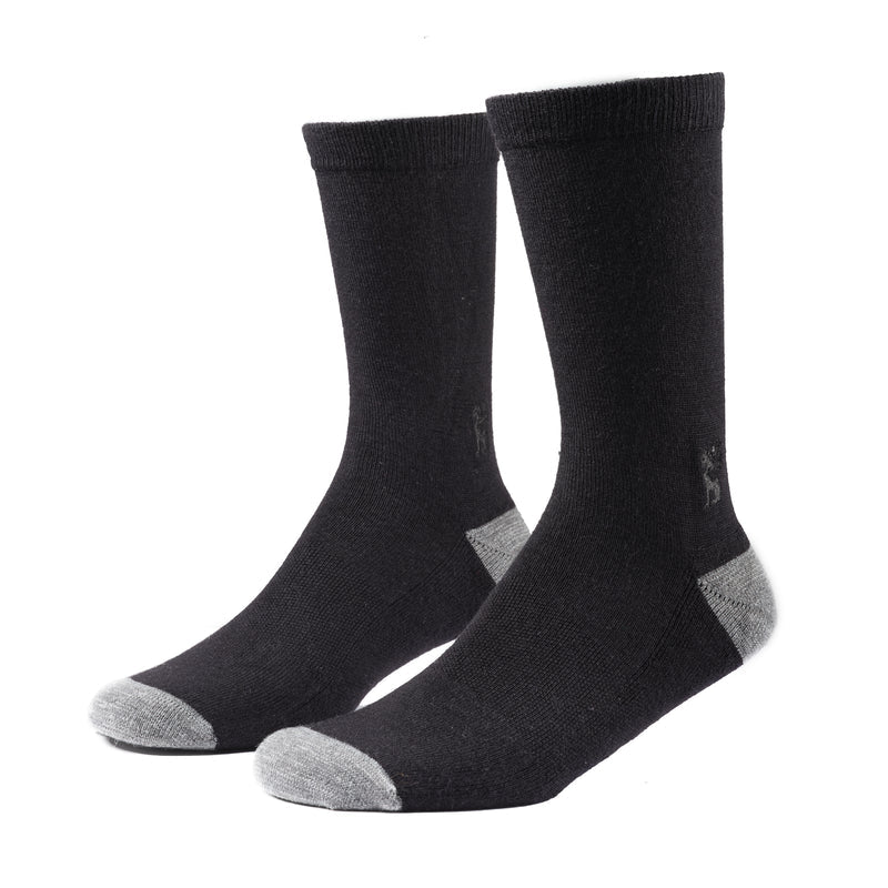 Chrome Merino Crew Socks - Black