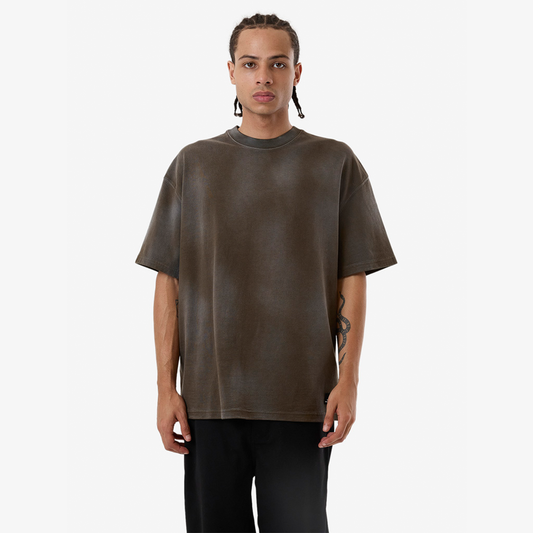 Men's Cortex Worn Box Fit Oversize Tee - Faded Tarmac