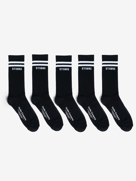 Minimal Thrills 5 Pack Sock - Black