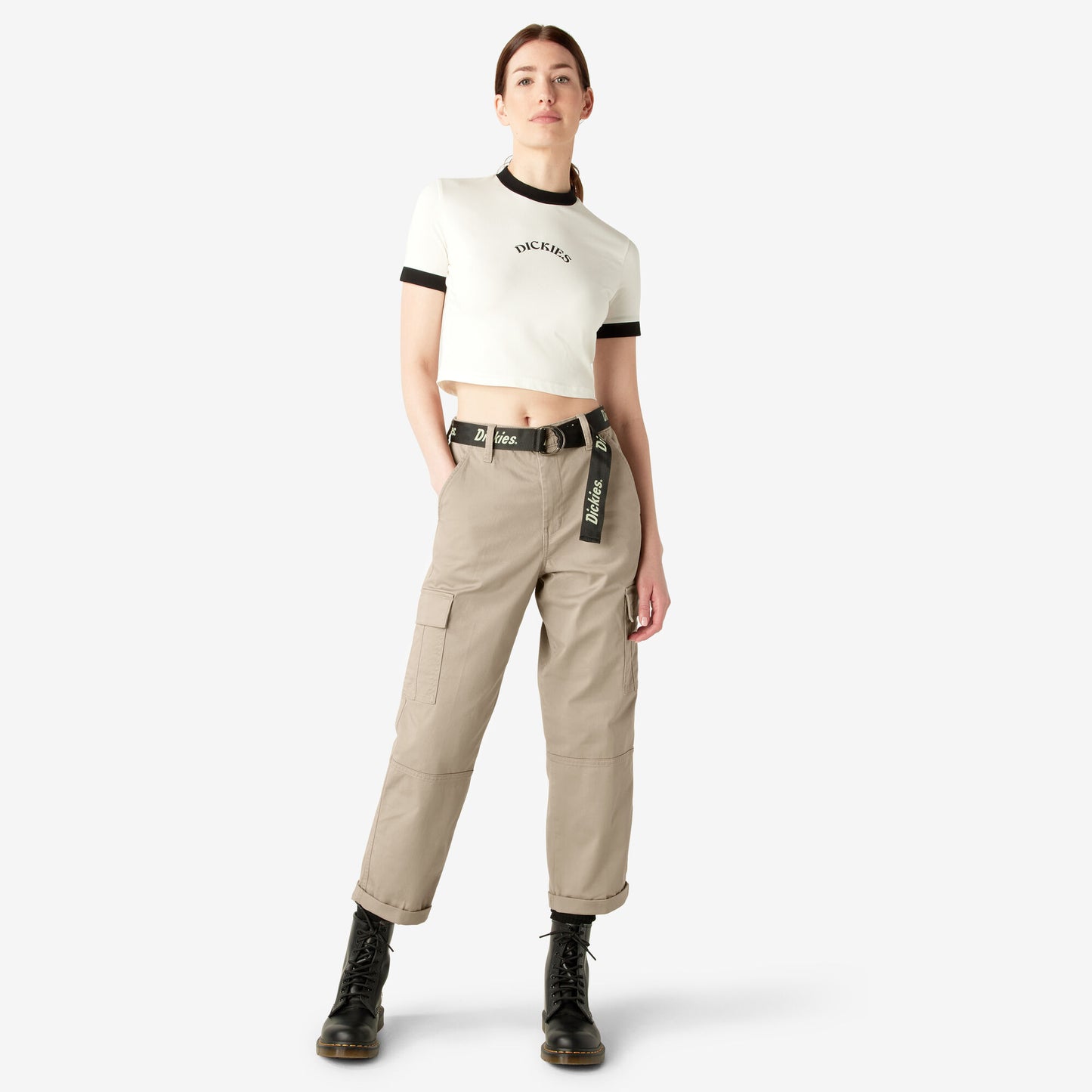 Women's Relaxed Fit Cropped Cargo Pant FPR50 - Desert Sand