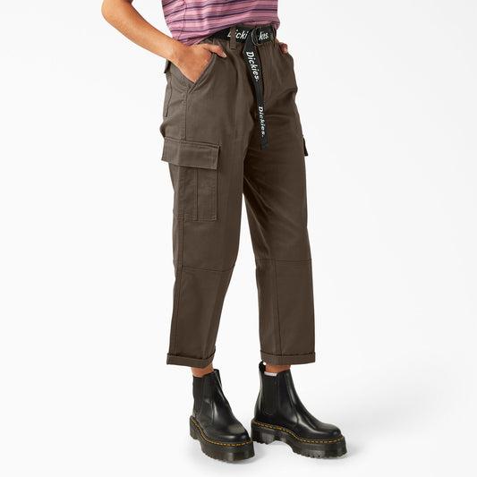 Women's Cropped Cargo Pant - Mushroom