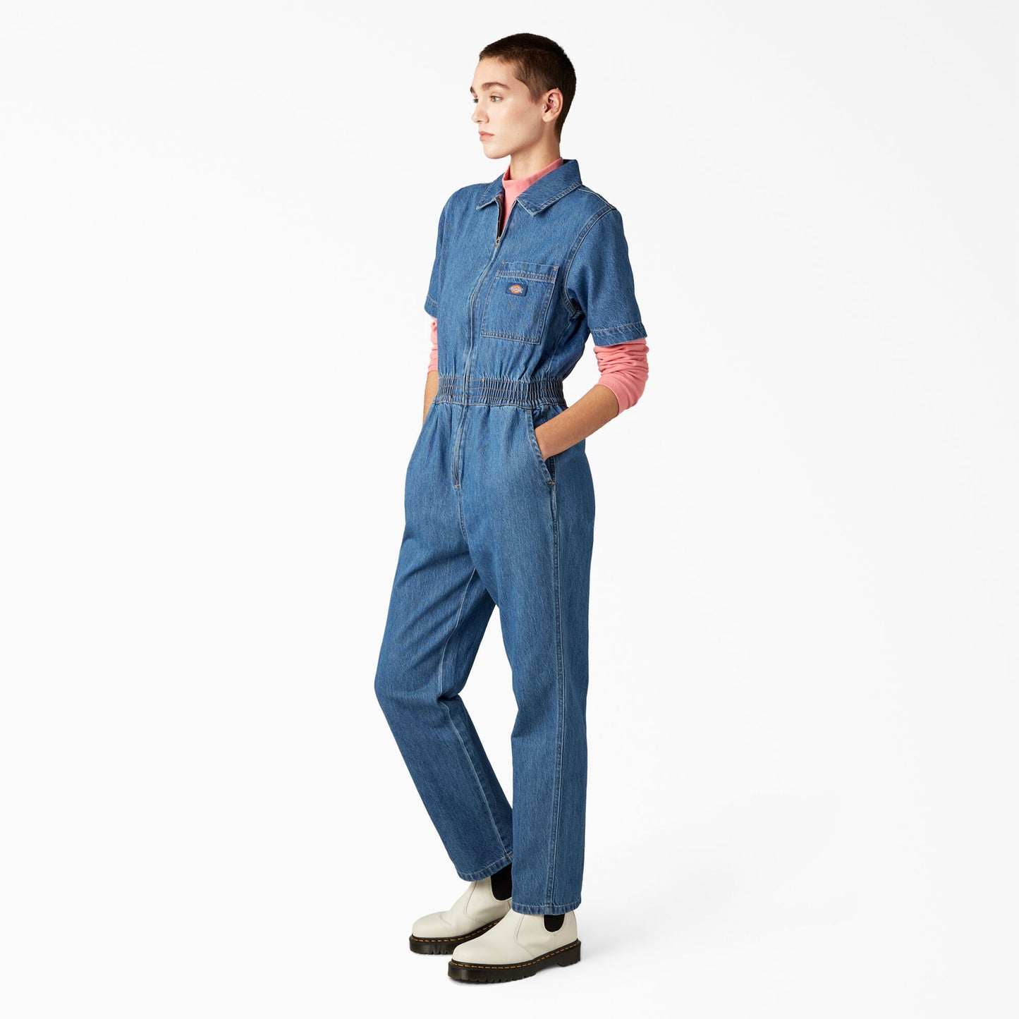 Women's Houston Denim Coverall - Classic Blue