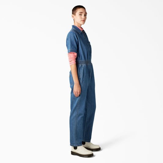 Women's Houston Denim Coverall - Classic Blue