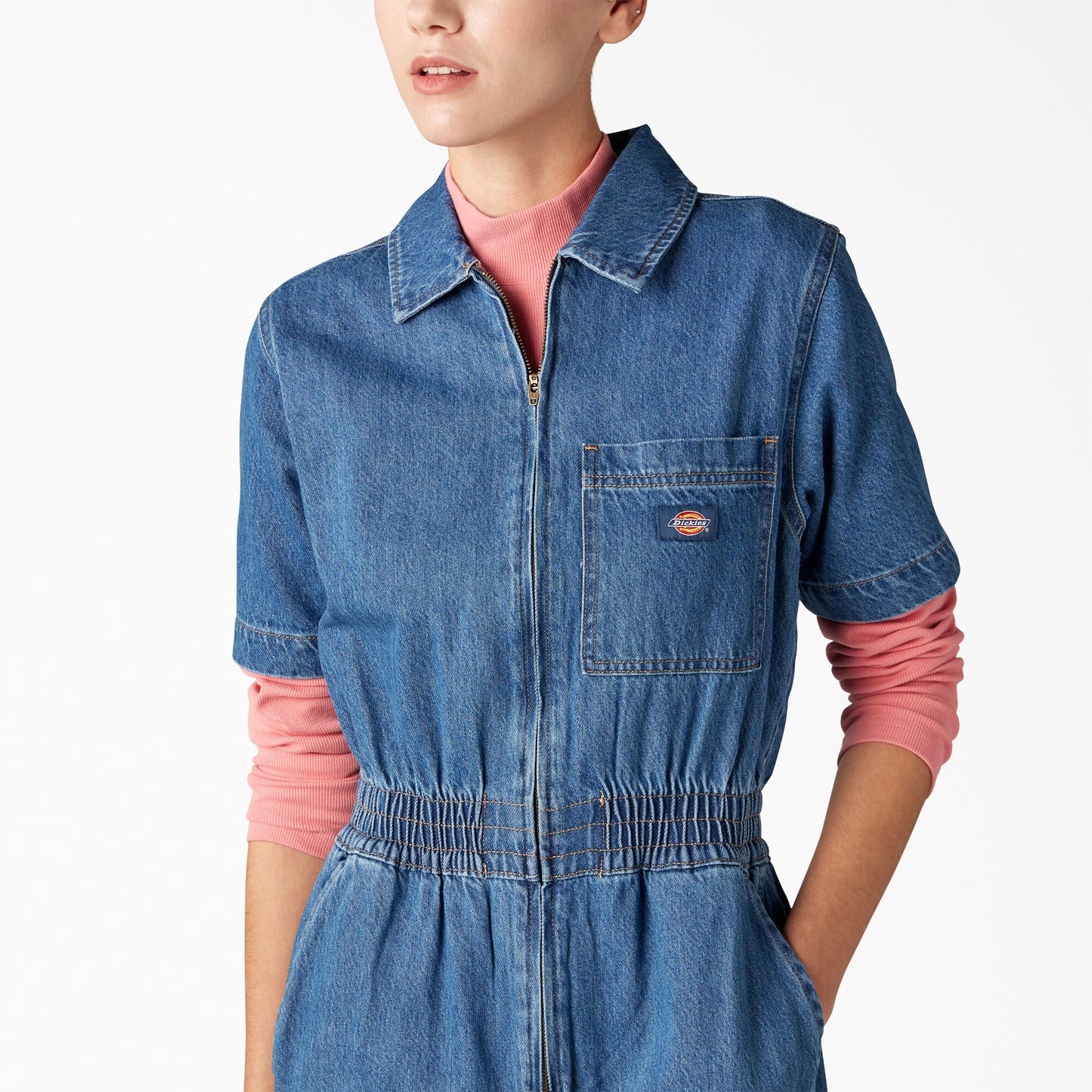 Women's Houston Denim Coverall - Classic Blue