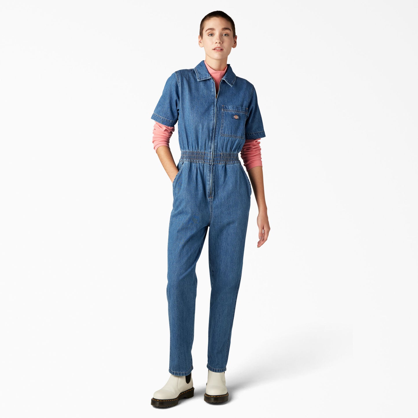 Women's Houston Denim Coverall - Classic Blue