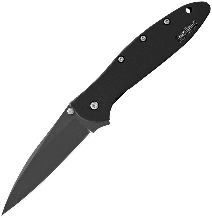 KERSHAW LEEK FRAMELOCK A/O SECOND BLACK BLADE BLACK HANDLE