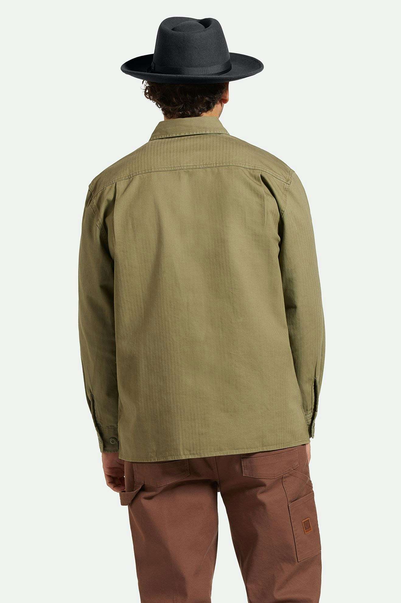 Men's Selden Overshirt - Olive Surplus Worn Wash