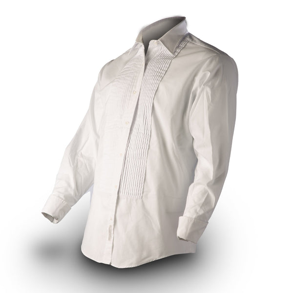 US Navy Men's Pleated White Dress Shirt