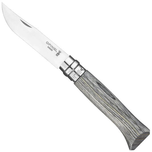 Opinel No.08 Laminated Birch - Grey Folding Knife