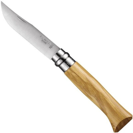 Opinel No.08 Stainless Steel Folding Knife - Olive