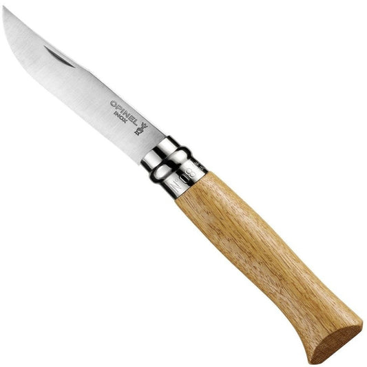 Opinel No.08 Stainless Steel Folding Knife - Oak