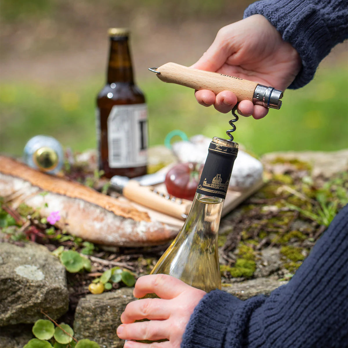 Opinel No.10 Corkscrew With Bottle Opener Knife