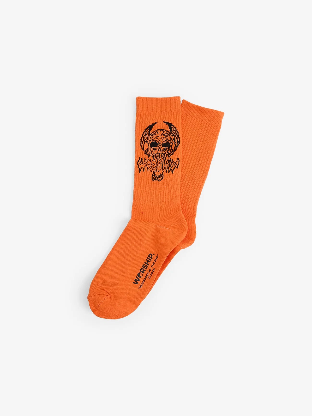 Death Eater Socks  3 Pack - White - Black- Orange