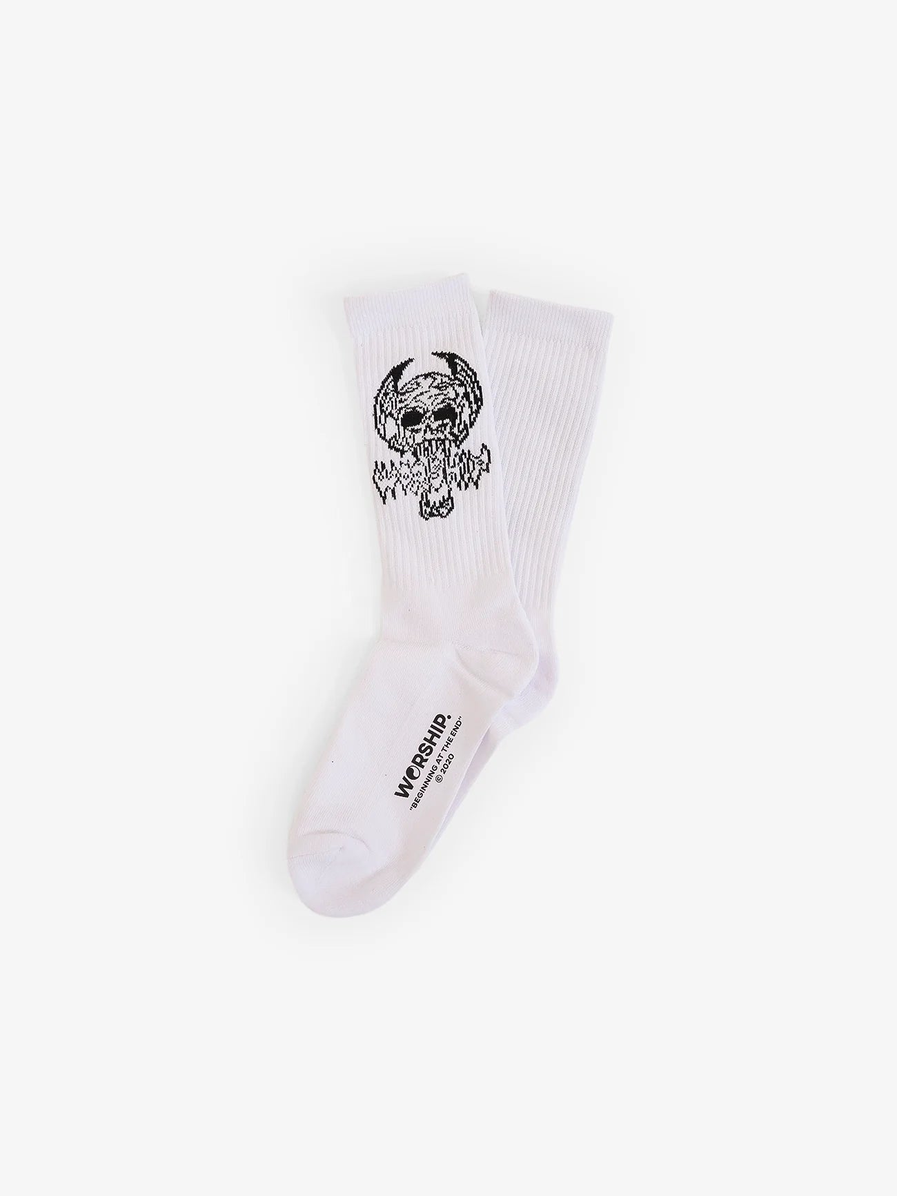 Death Eater Socks  3 Pack - White - Black- Orange