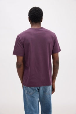 Men's Pima Cotton Pocket Tee - Plum Wine