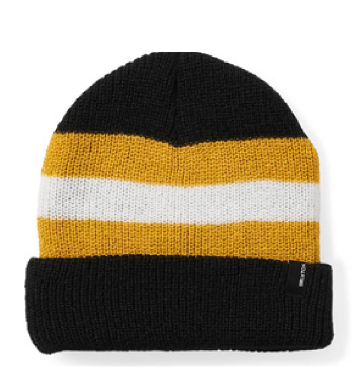 Heist Beanie - Black/Mustard/White