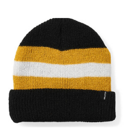 Heist Beanie - Black/Mustard/White