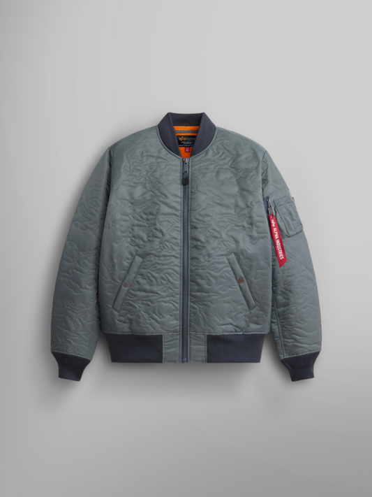 Alpha Camo Quilted Ma-1 Flight Jacket - Field Gray