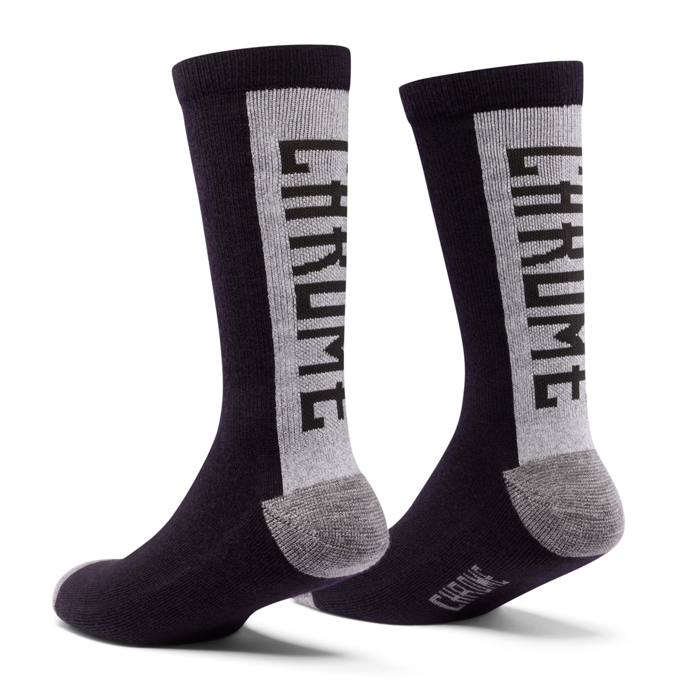 Chrome Merino Reflective Crew Socks - Black Reflection