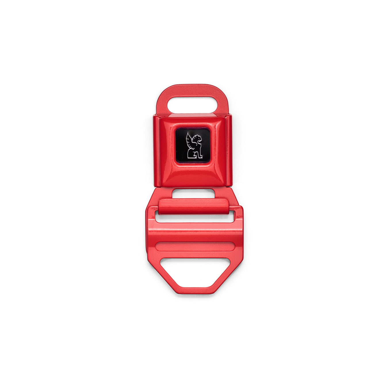 Chrome Seatbelt Buckle Md (1.5") - Red