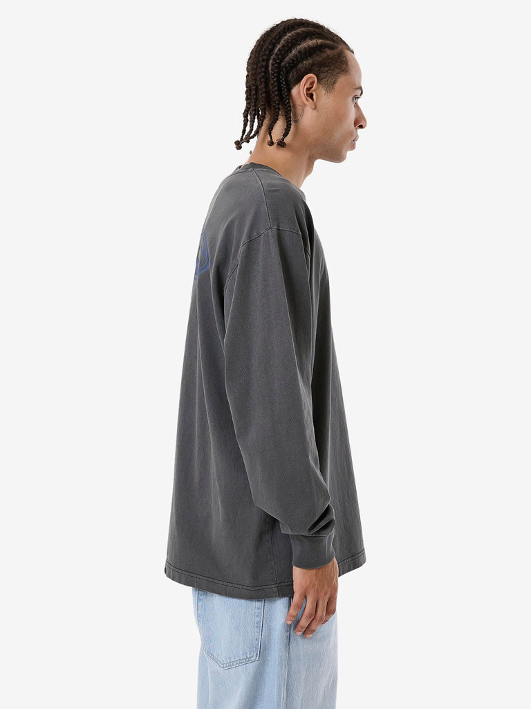 Men's Shadow Oversize Fit Long Sleeve Tee - Merch Black