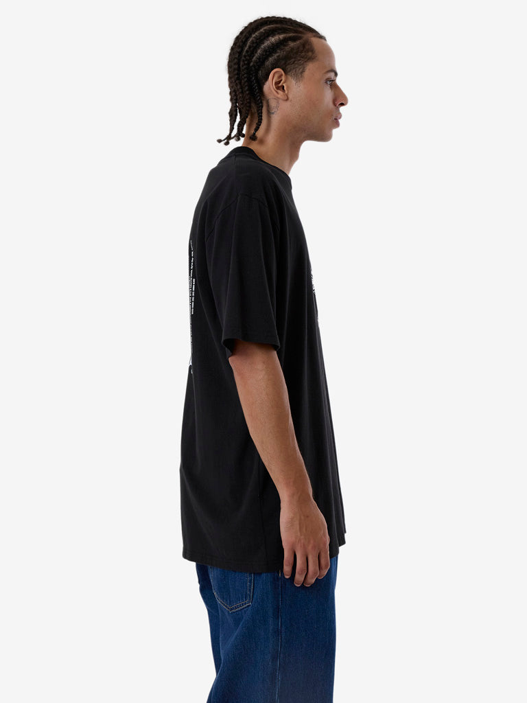 Men's Chain Of Disorder Oversize Fit Tee - Black