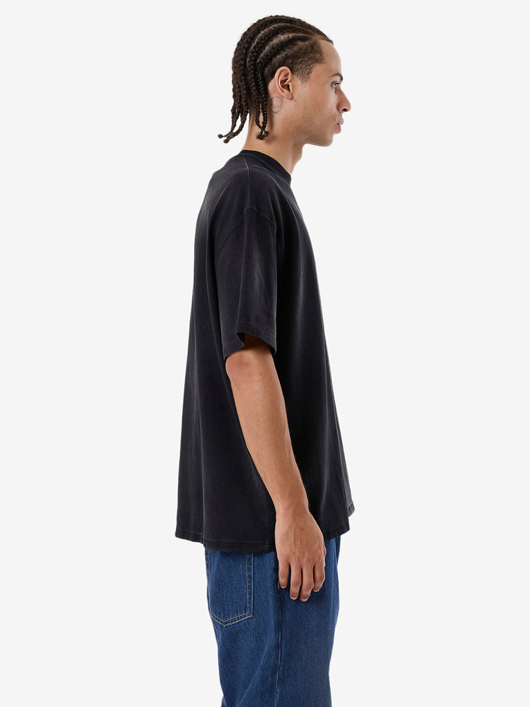 Men's Cortex Worn Box Fit Oversize Tee - Faded Black