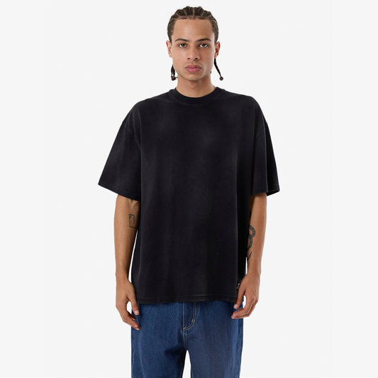 Men's Cortex Worn Box Fit Oversize Tee - Faded Black