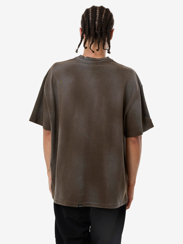 Men's Cortex Worn Box Fit Oversize Tee - Faded Tarmac