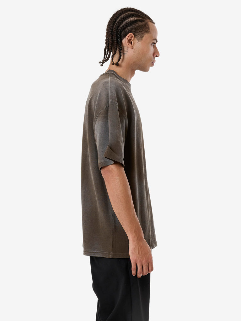 Men's Cortex Worn Box Fit Oversize Tee - Faded Tarmac