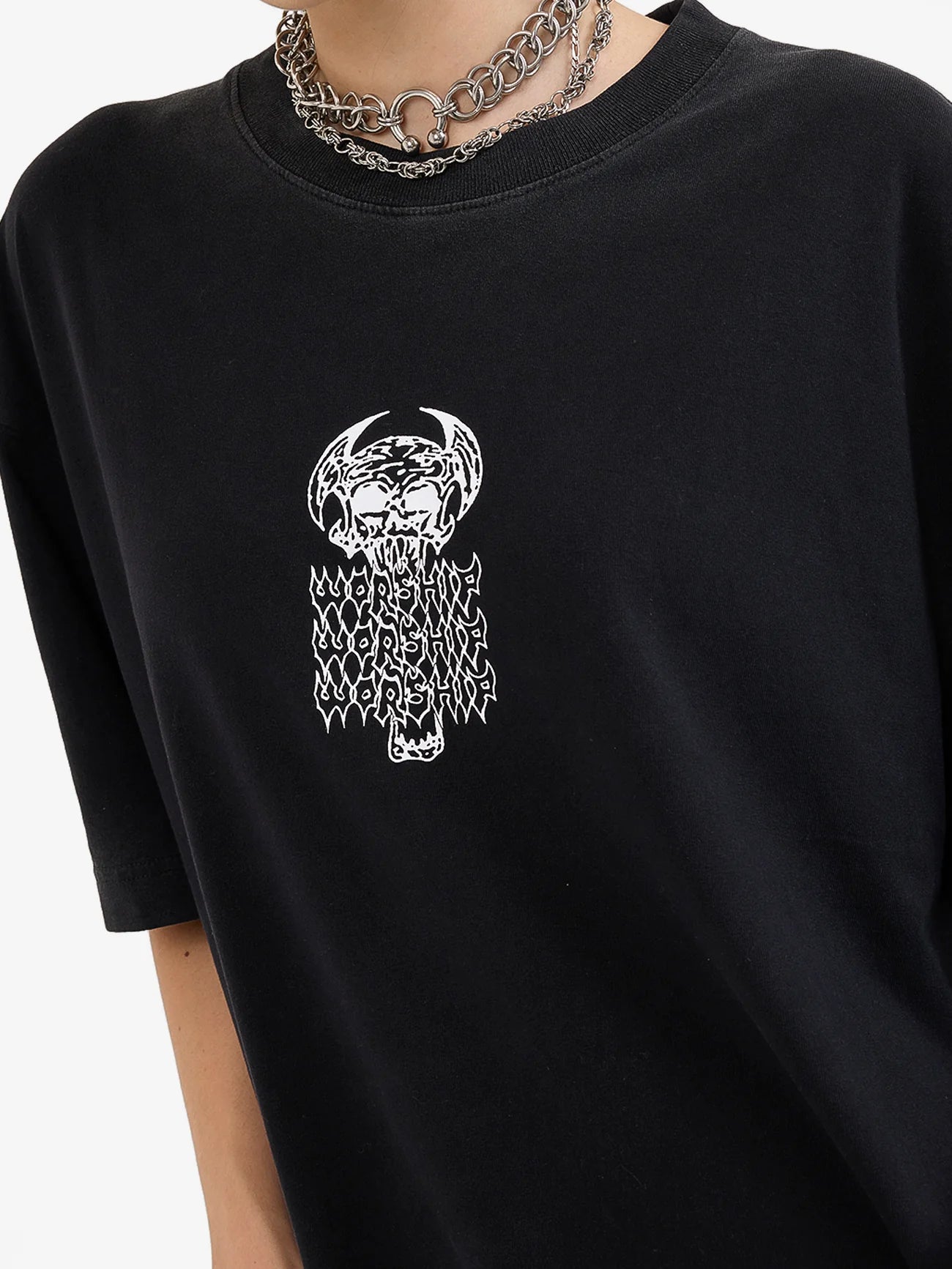 Women's Death Eater Oversized Tee - Black Fade