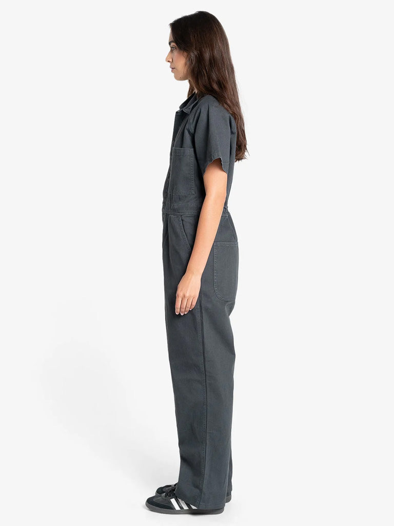 Women's Carpenter Short Sleeve Coverall - Dark Charcoal