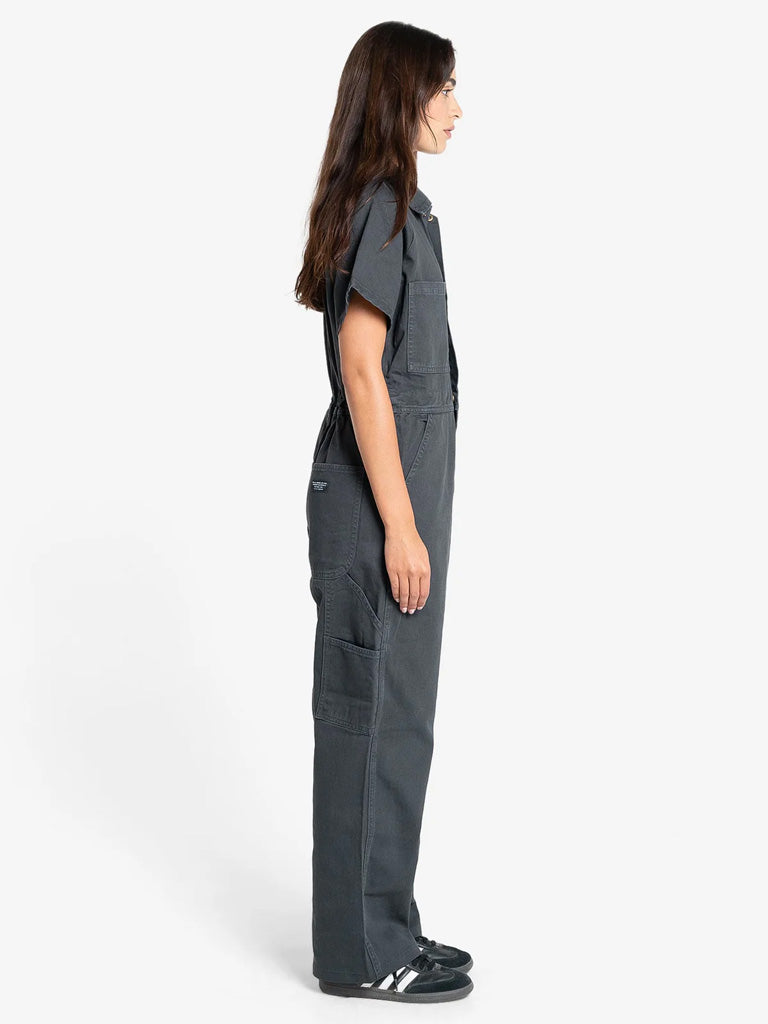 Women's Carpenter Short Sleeve Coverall - Dark Charcoal