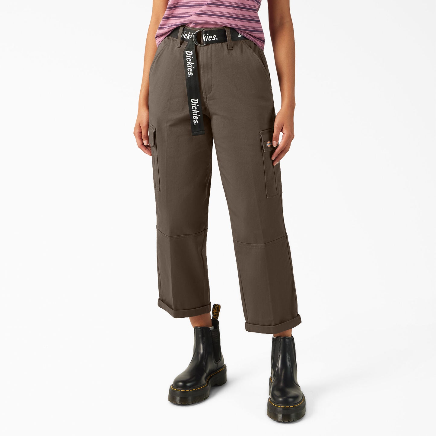 Women's Cropped Cargo Pant - Mushroom