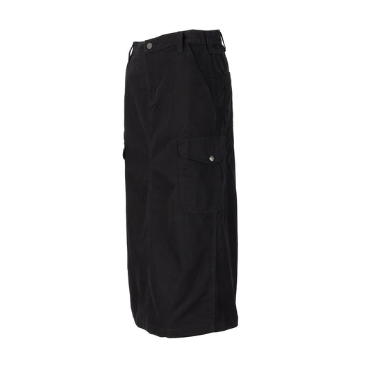 Women's Canvas Cargo Skirt - Black