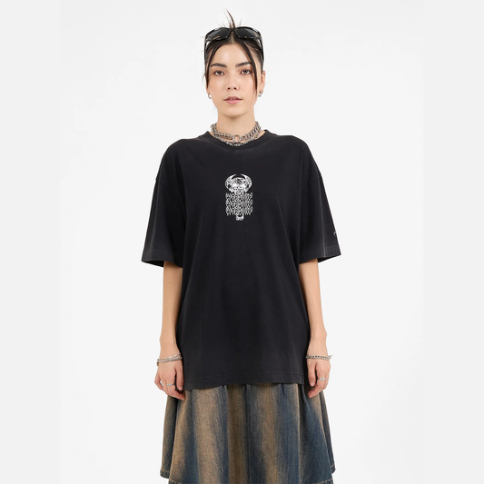 Women's Death Eater Oversized Tee - Black Fade