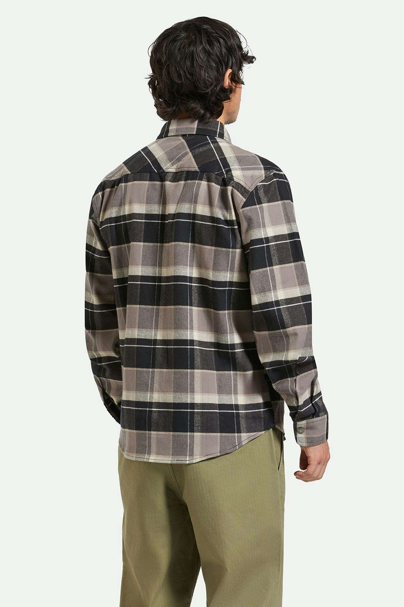 Men's Builders Bowery Stretch WR Flannel - Black/Charcoal/Beige