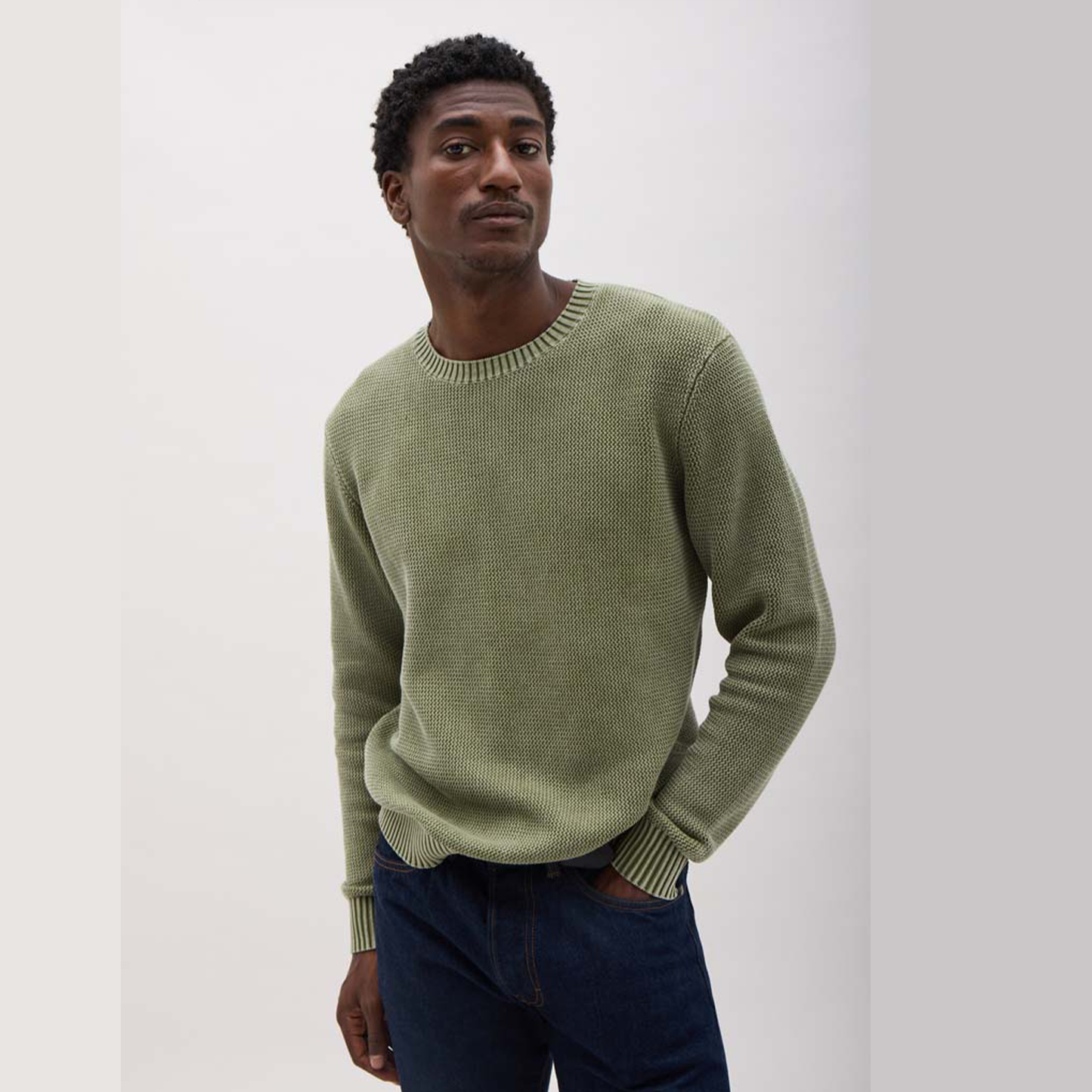 Men's Dune Open Knit Sweater - Cypress