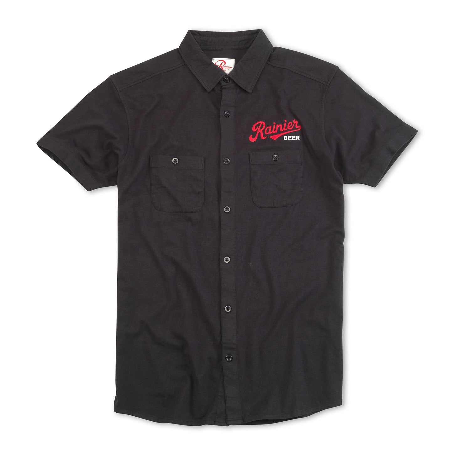 Men's Rainier Brew Master Button Up S/S - Black