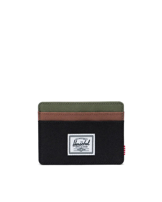 Charlie Cardholder - Black/Four Leaf Clvr/Sddle Brn